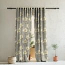Elegant Floral Print Room Darkening Curtains- Set of 2 - DS129A