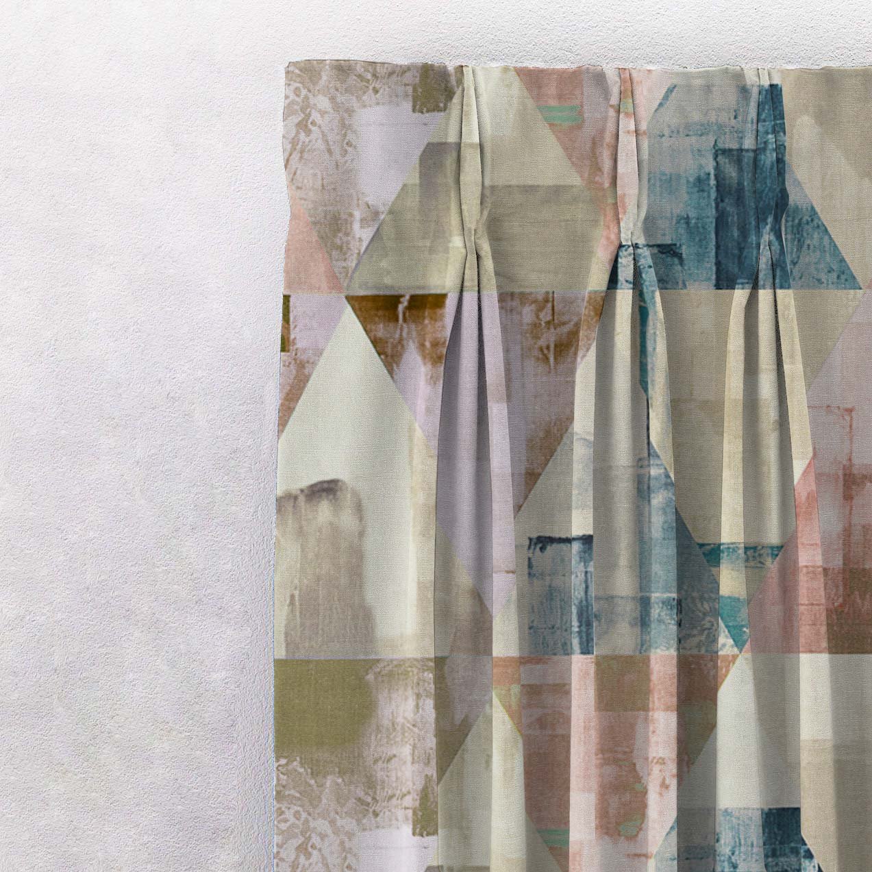 Elegant Geometric Print Matt Finish Room Darkening Curtain Set of 2 - MTDS145B - Image 3