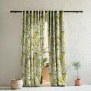 Elegant Floral Print Room Darkening Curtains Set of 2 DS154A
