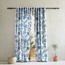 Elegant Floral Print Room Darkening Curtains Set of 2 DS19C