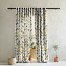 Elegant Geometric Print Room Darkening Curtain - Set of 2 - DS395A