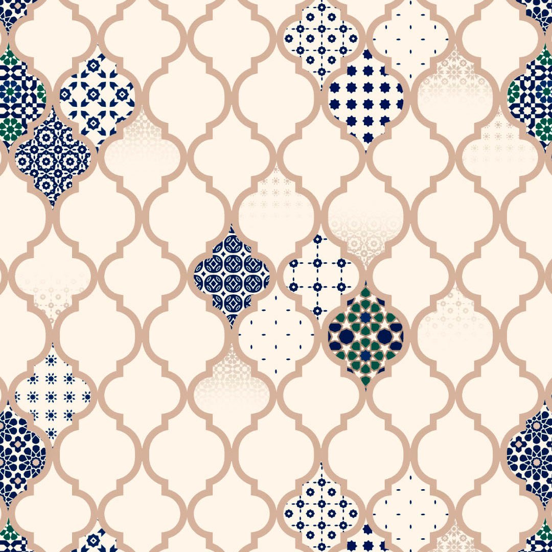 Elegant Ethenic Print Sheer Semi Transparent Curtain - Set of 2 DS452A1 - Image 2