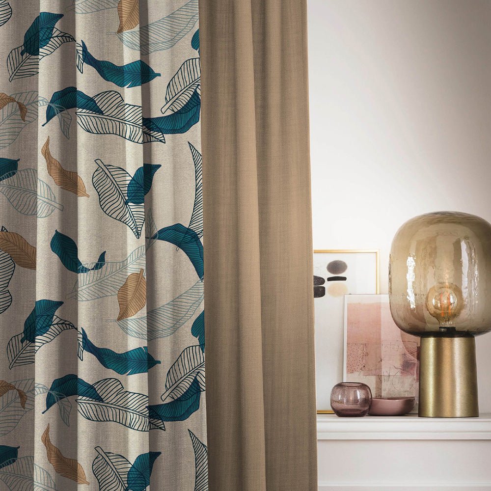 Elegant Floral Print Room Darkening Curtains- Set of 2 -Ds 467A - Image 5