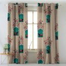 Elegent Indie Print Matt Finish Room Darkening Curtain Set of 2 MTDS489B
