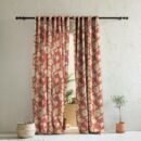 Elegant Floral Print Room Darkening Curtains- Set of 2 - DS509E