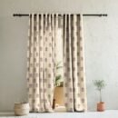 Elegant Floral Print Room Darkening Curtains- Set of 2 - DS521B