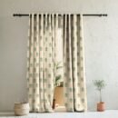 Elegant Floral Print Room Darkening Curtains- Set of 2 - DS521 D