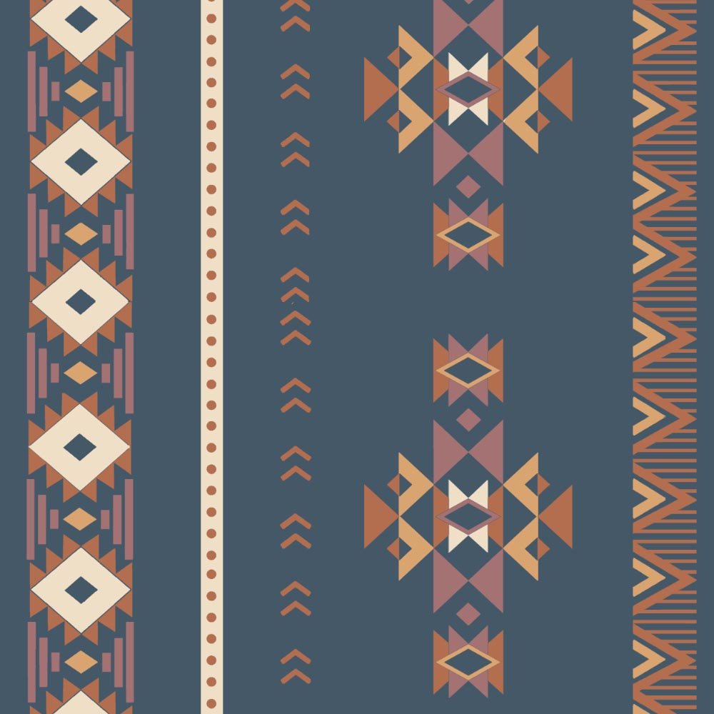 Digital Boho Printed Twill Textured Room Darkening Curtains Set Of 2 - DS529E - Image 2