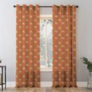 Digital Boho Printed Sheer Semi Transparent Curtain Set Of 2 - DS534ESHR