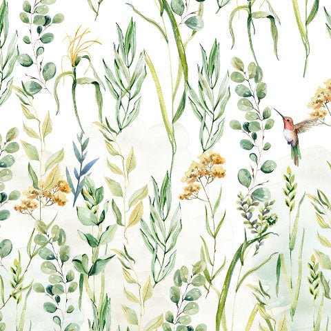 Garden Grace Floral Fresh Green Matte Finish Room Darkening Curtains Set Of 2 - (DS549) - Image 6