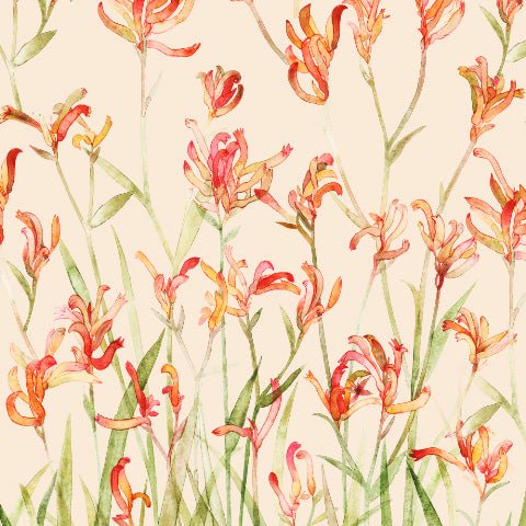 Petal Whispers Floral Tangerine Orange Matte Finish Room Darkening Curtains Set Of 2 - (DS555) - Image 6