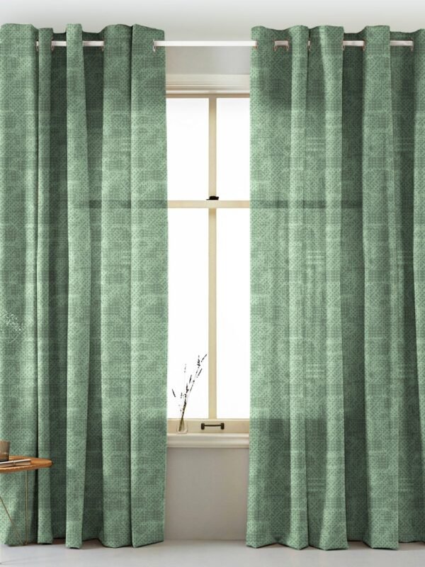 Elegant Abstract Print Matt Finish Room Darkening Curtain Set of 2 - MTDS522D