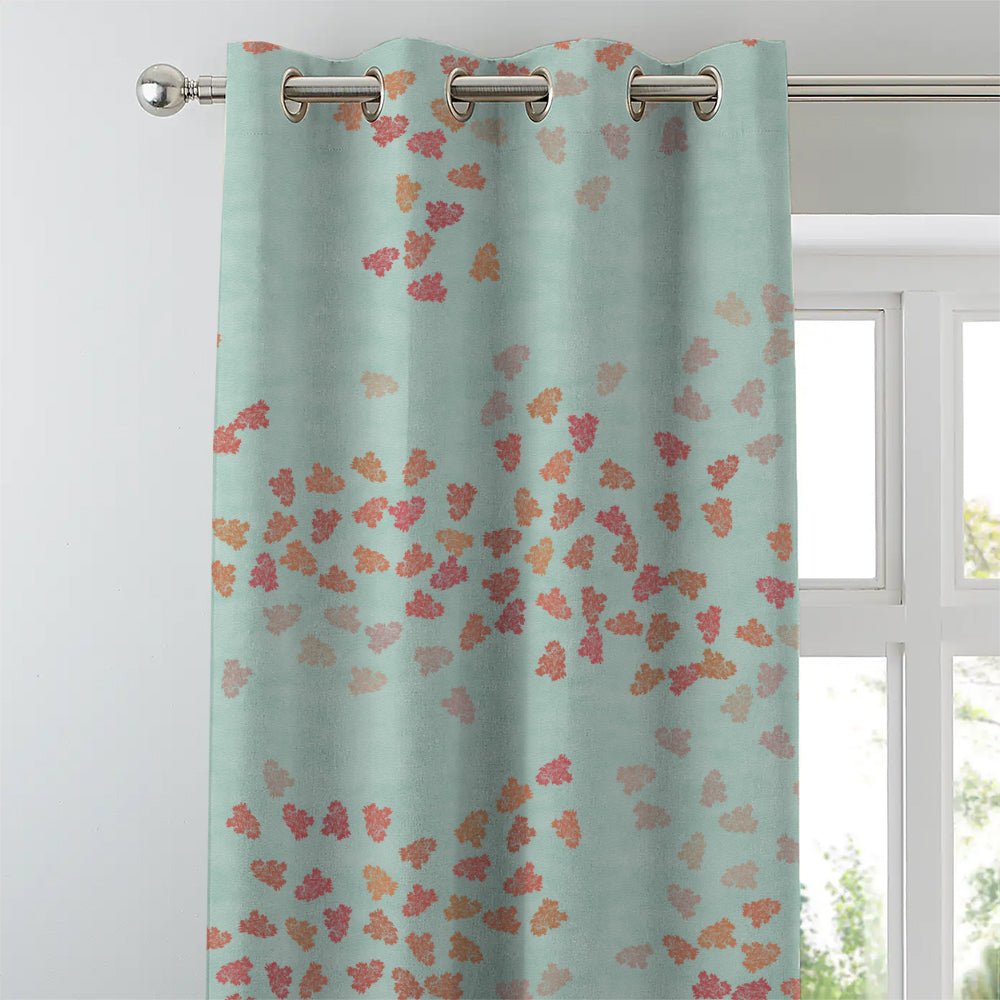 Elegant Floral Print Room Darkening Curtains- Set of 2 - DS500 C - Image 3