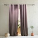 Elegant Ombre Print Room Darkening Curtain Set of 2, FL5