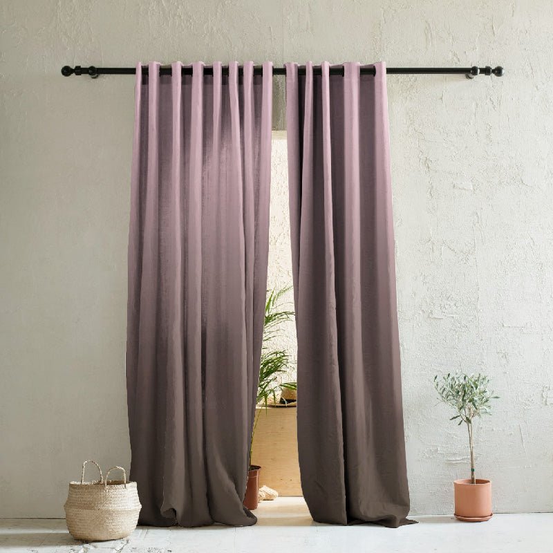 Elegant Ombre Print Room Darkening Curtain Set of 2, FL5