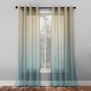 Elegant Ombre Print Sheer Semi Transparent Curtain - Set of 2 -FRDM1